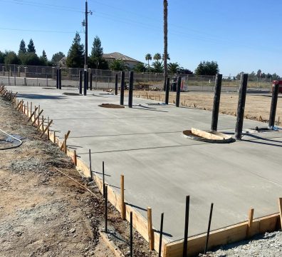 Concrete Pour Phase 1 Fresno - Cured Concrete Finished