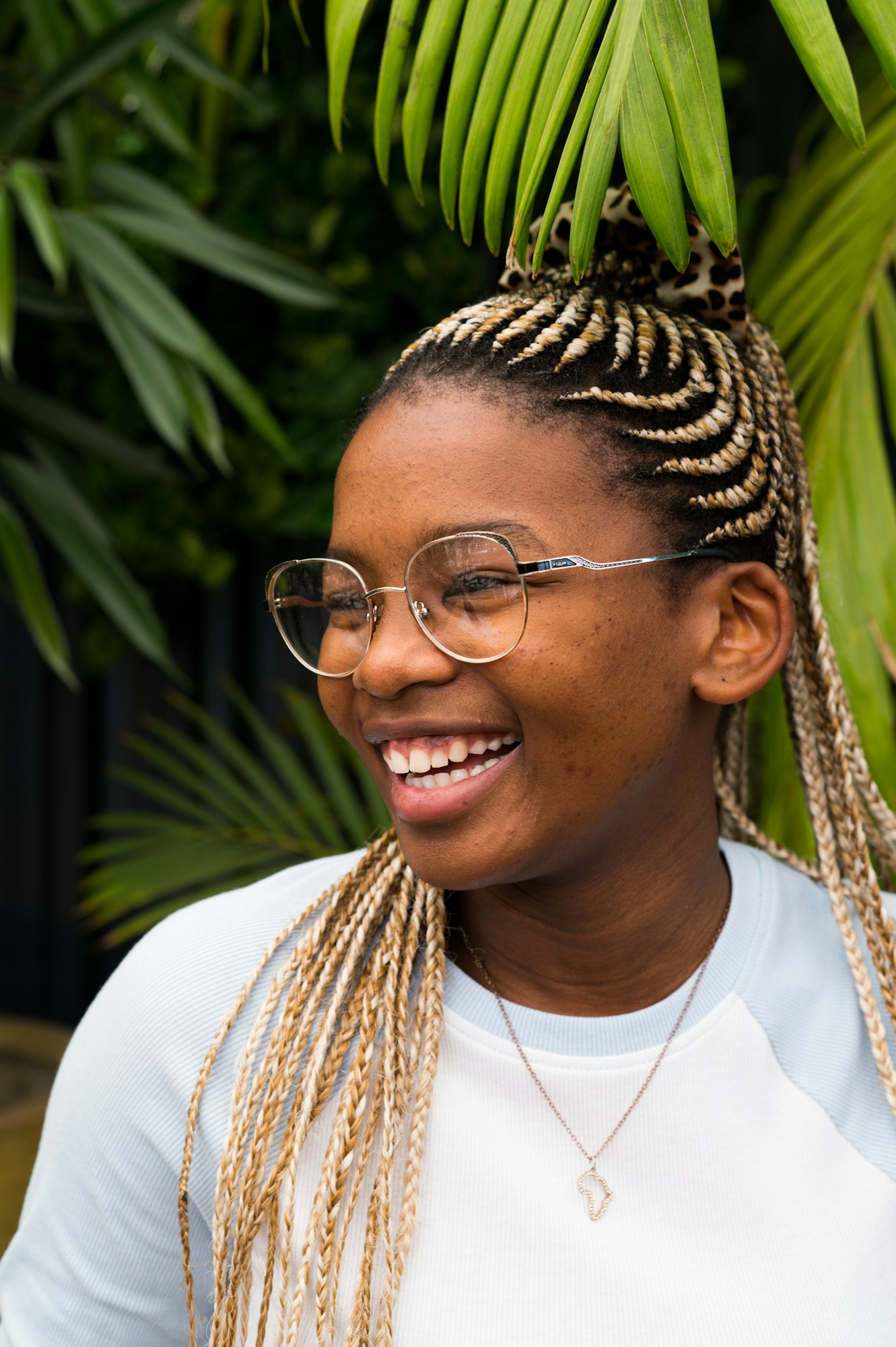 Portrait of happy young woman